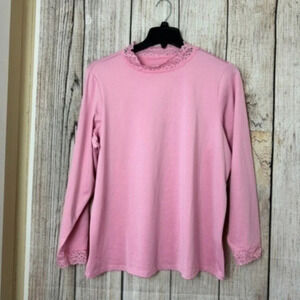 Susan Graver Women’s pink lace tops size 1X